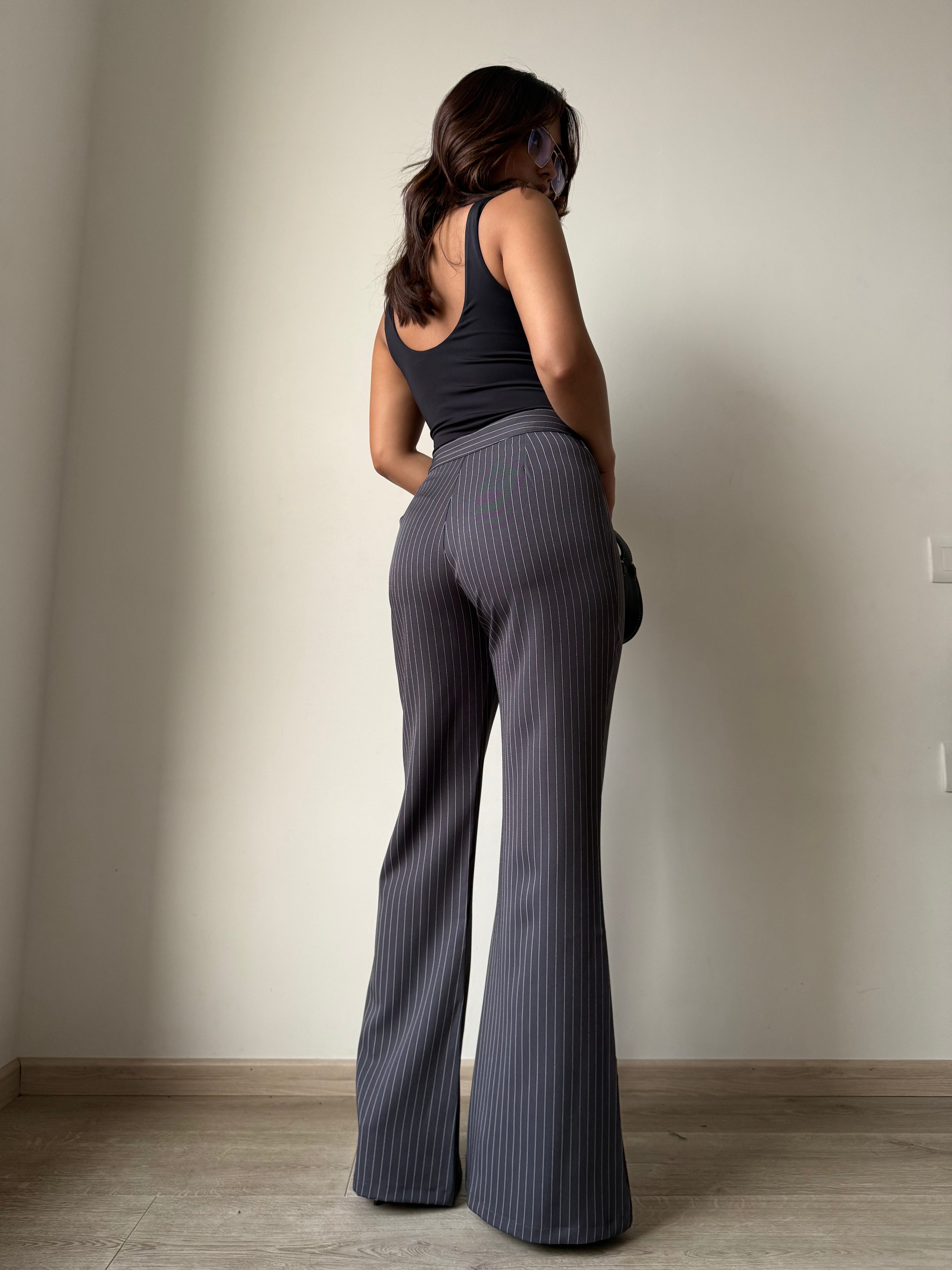 Flared Striped Statement Pants