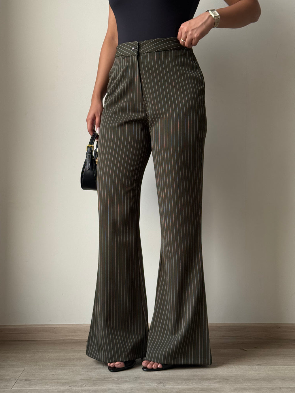 Flared Striped Statement Pants