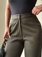 Flared Striped Statement Pants