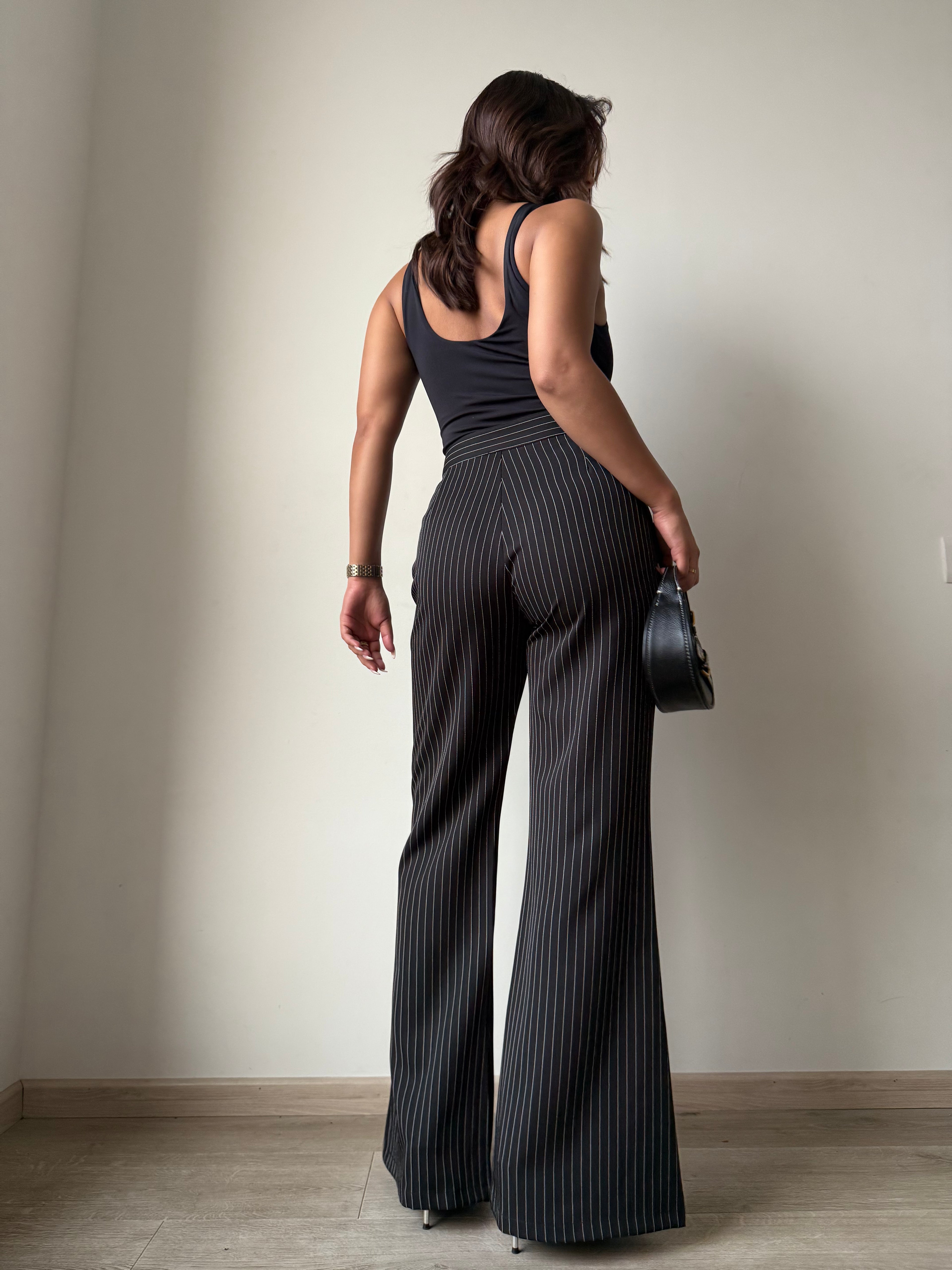 Flared Striped Statement Pants