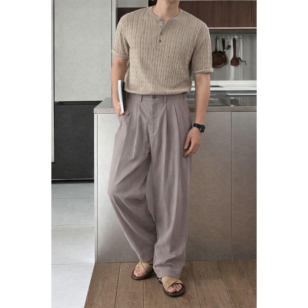 Seoul Loose Pleated Baggy Trousers