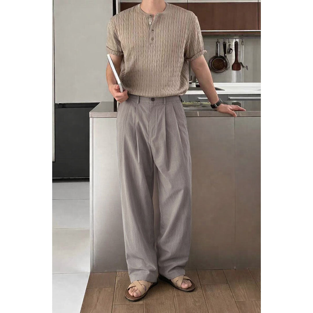 Seoul Loose Pleated Baggy Trousers