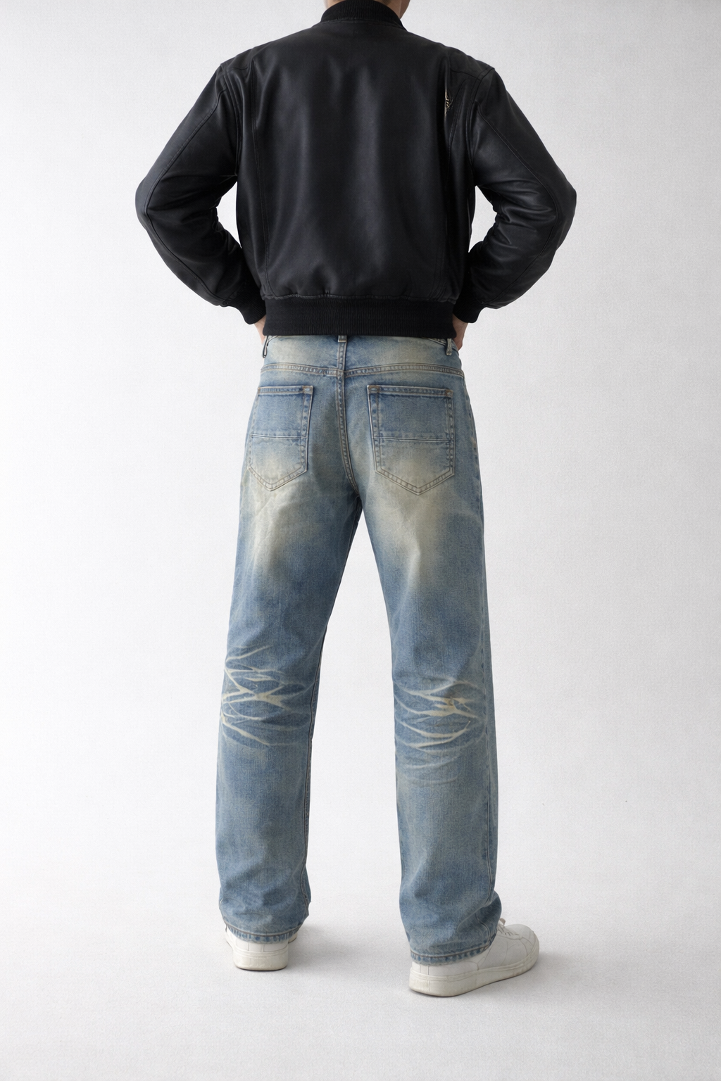 Not So Clean Blue Wash Baggy Jeans