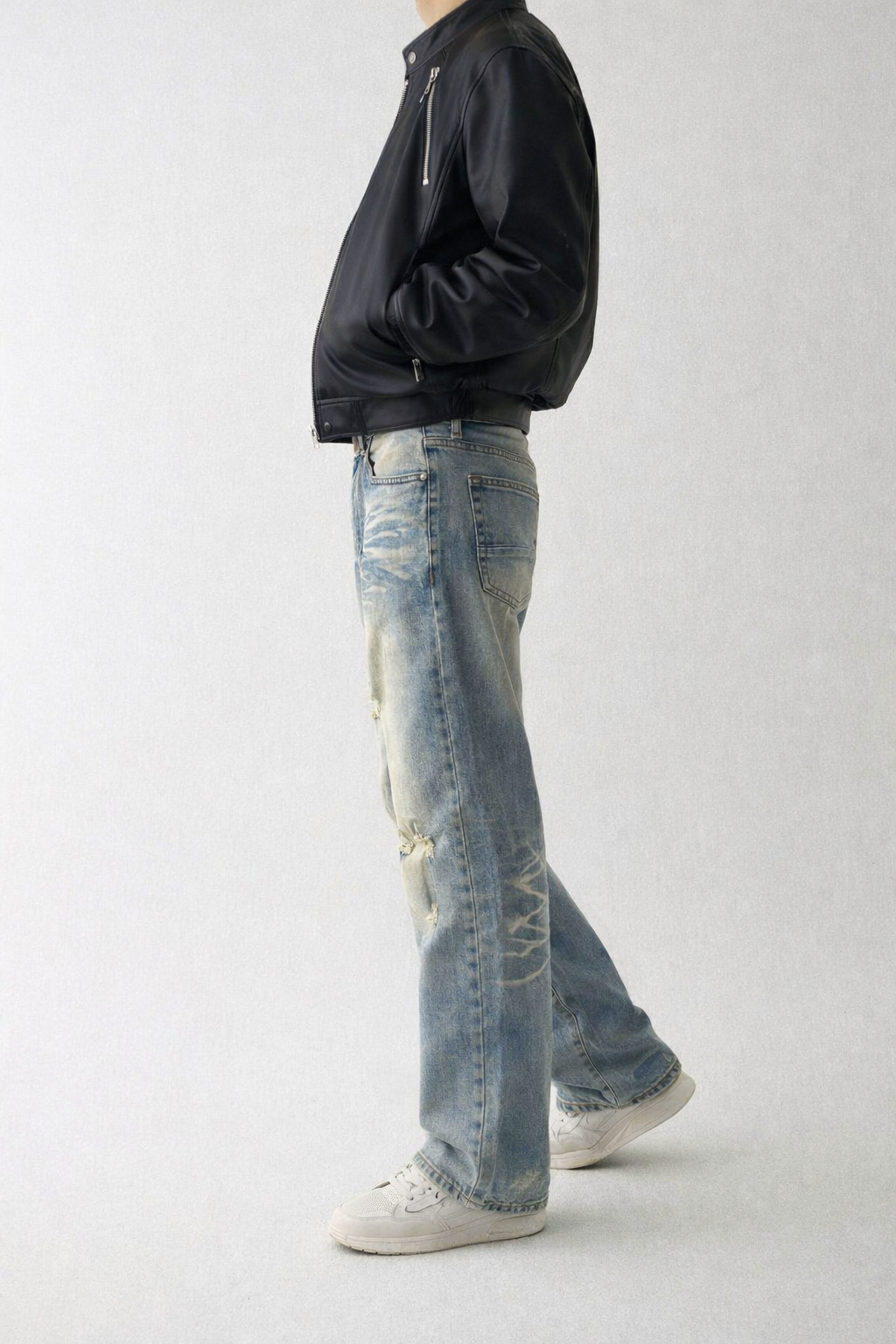 Not So Clean Blue Wash Baggy Jeans