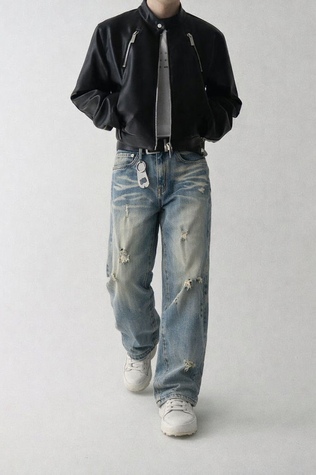 Not So Clean Blue Wash Baggy Jeans