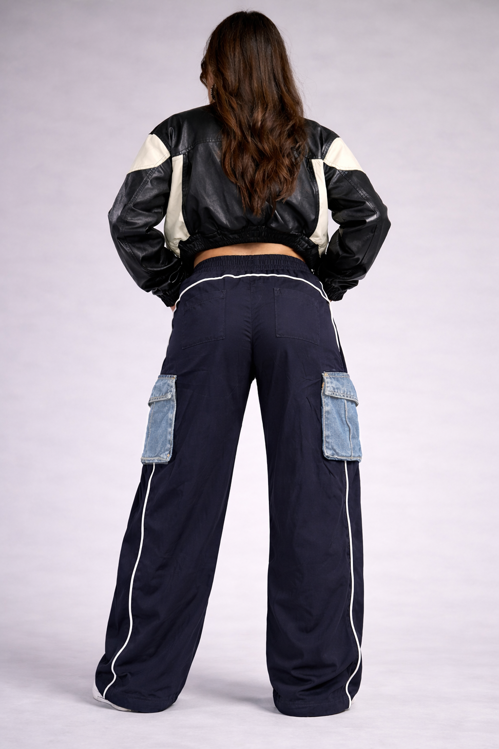 Super Casual Loose Cargo Jogger Denim