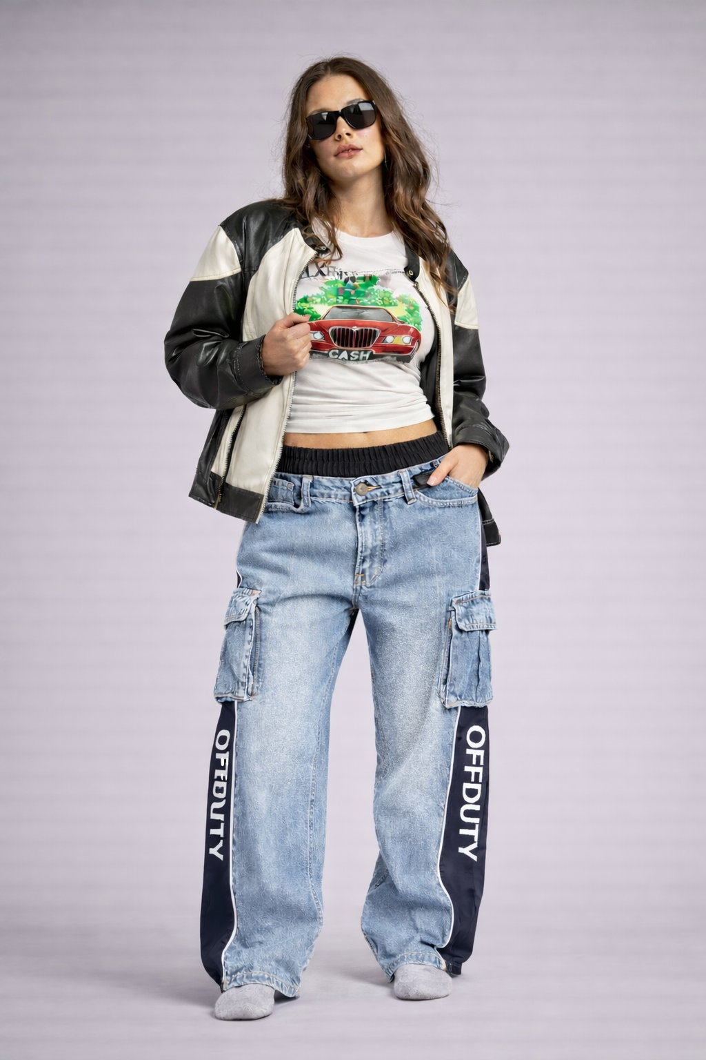 Super Casual Loose Cargo Jogger Denim