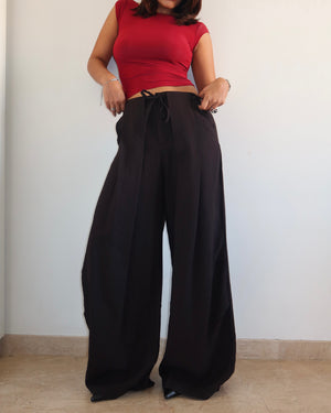 Draped Edit Wide Leg Pants