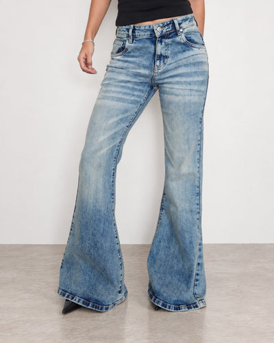 Blue Rinse Flare Fit Jeans