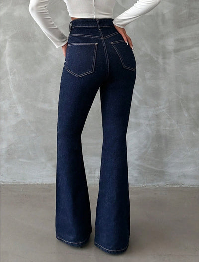 Indigo Navy Flare Fit Jeans