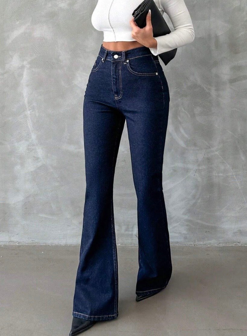 Indigo Navy Flare Fit Jeans