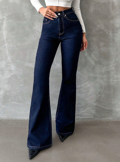 Indigo Navy Flare Fit Jeans