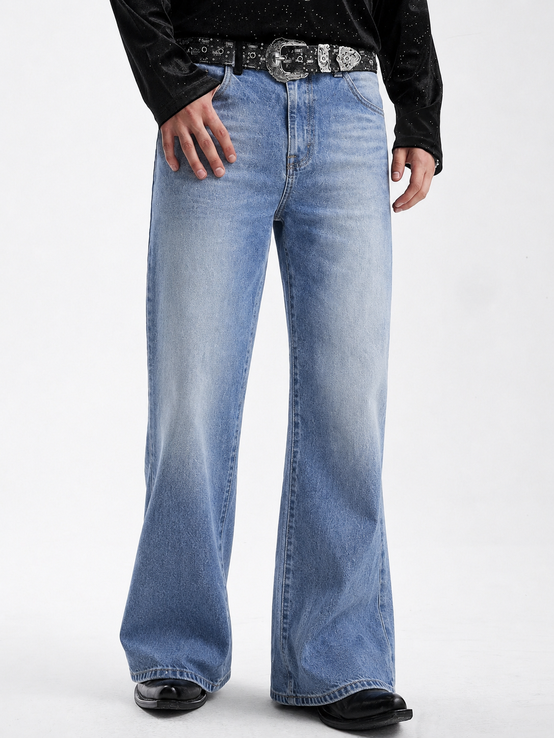 Air Washed Blue Bootcut Jeans