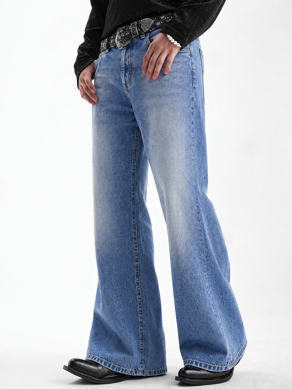 Air Washed Blue Bootcut Jeans
