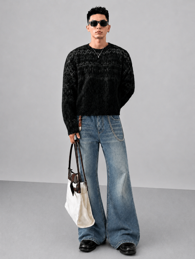 Blue Discipline Fade Flare Bootcut Jeans
