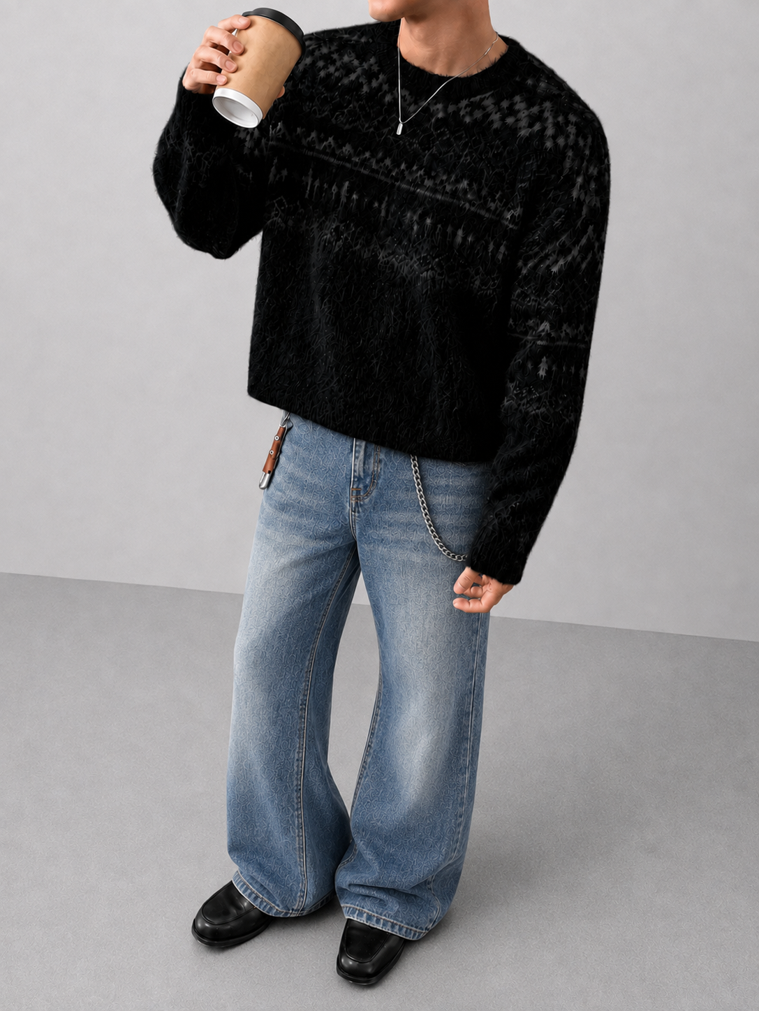 Blue Discipline Fade Flare Bootcut Jeans
