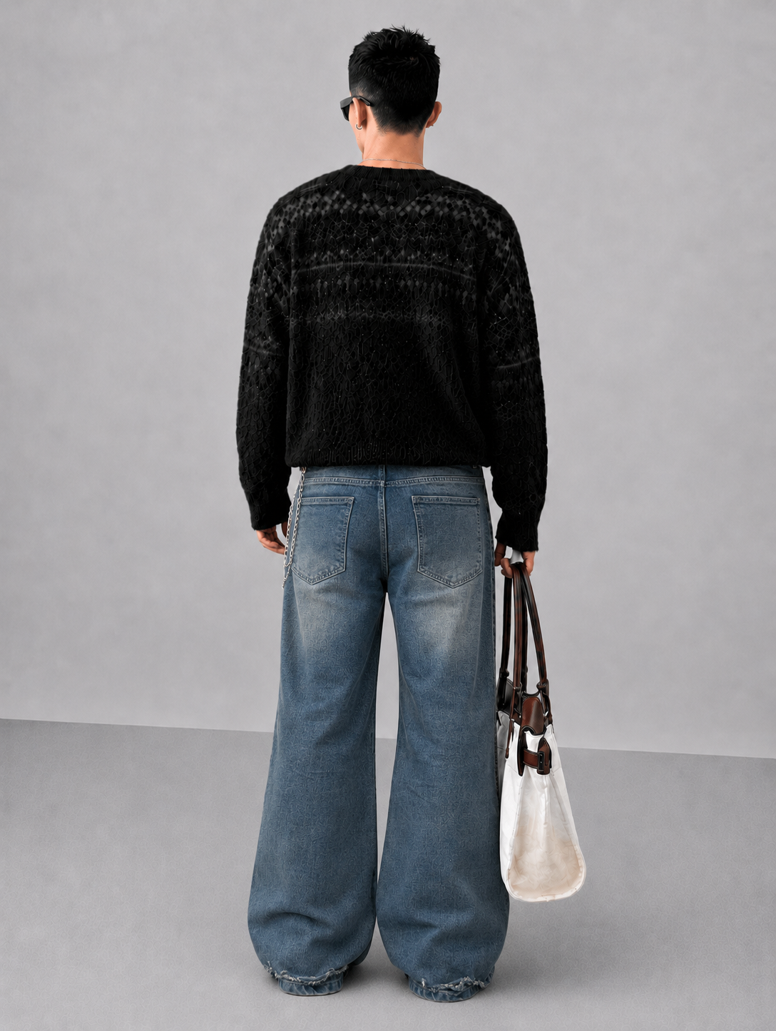 Blue Discipline Fade Flare Bootcut Jeans