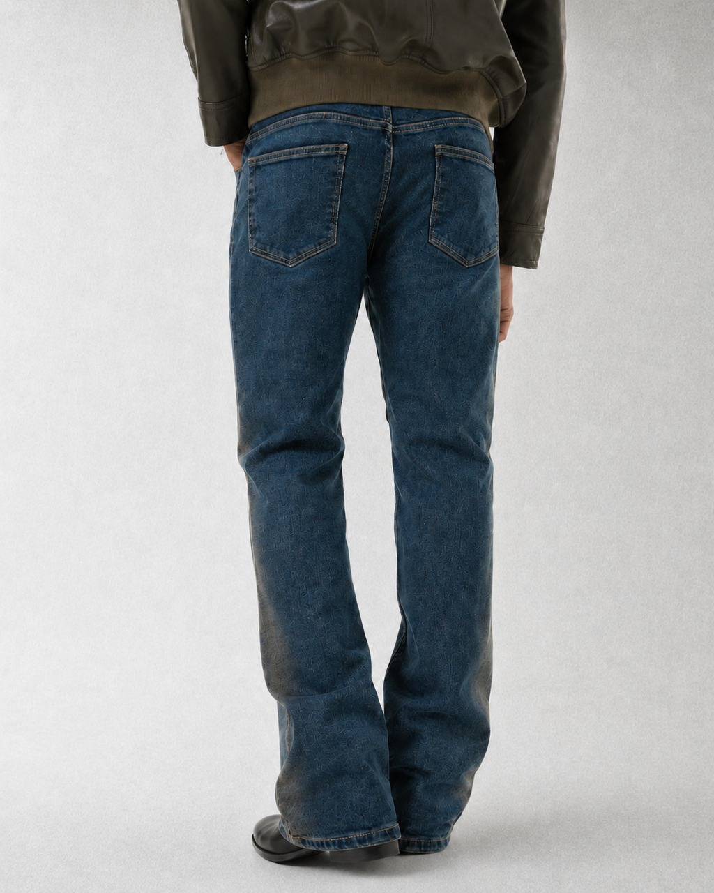 Blue Axis Fade Slim Bootcut Jeans