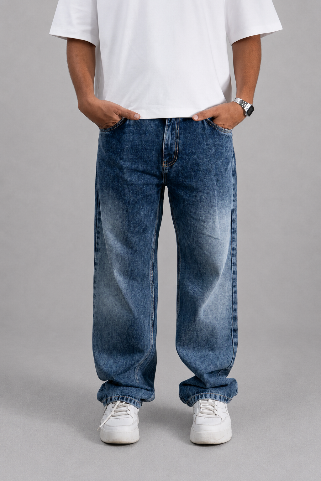 Pleat Game Baggy Jeans