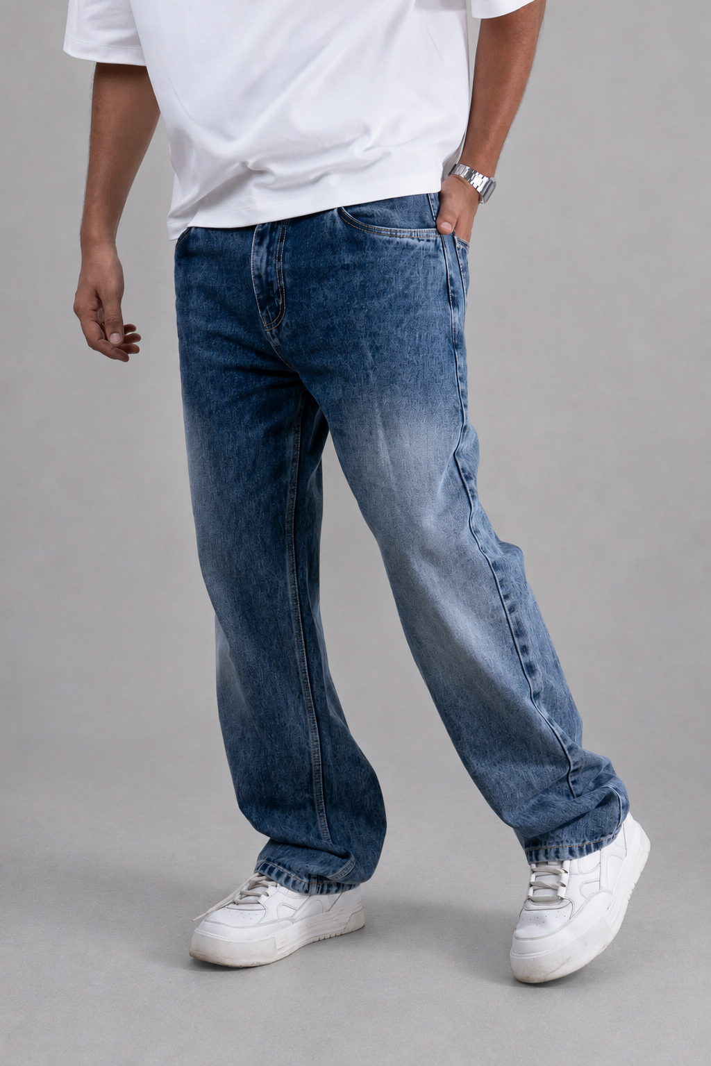 Pleat Game Baggy Jeans
