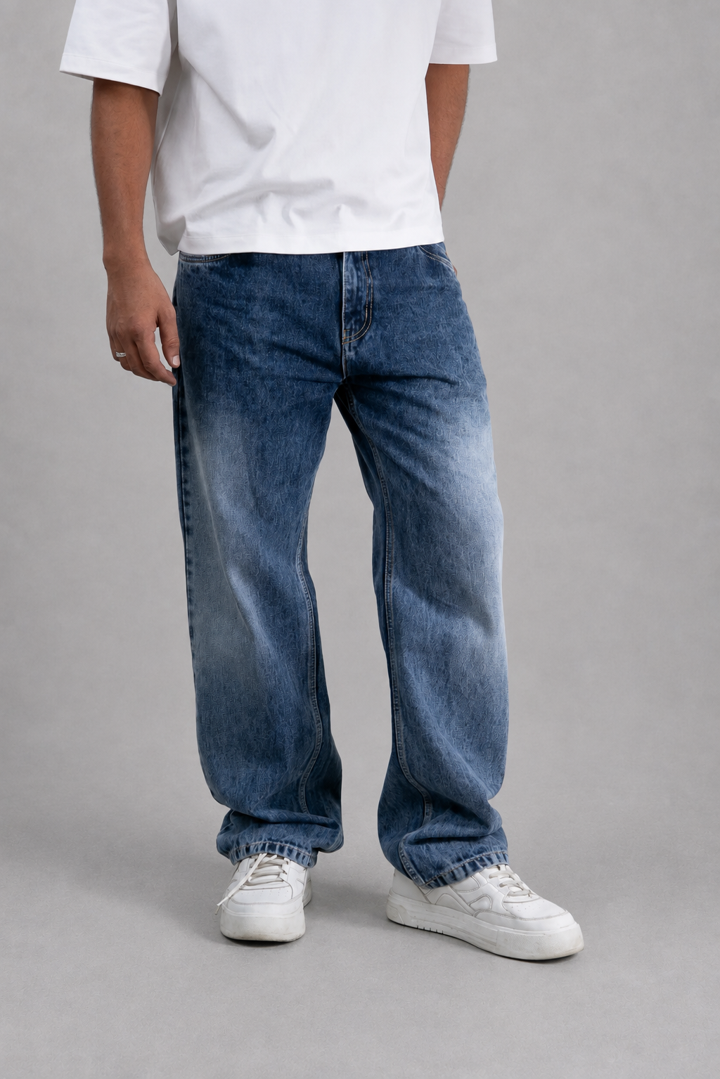 Pleat Game Baggy Jeans