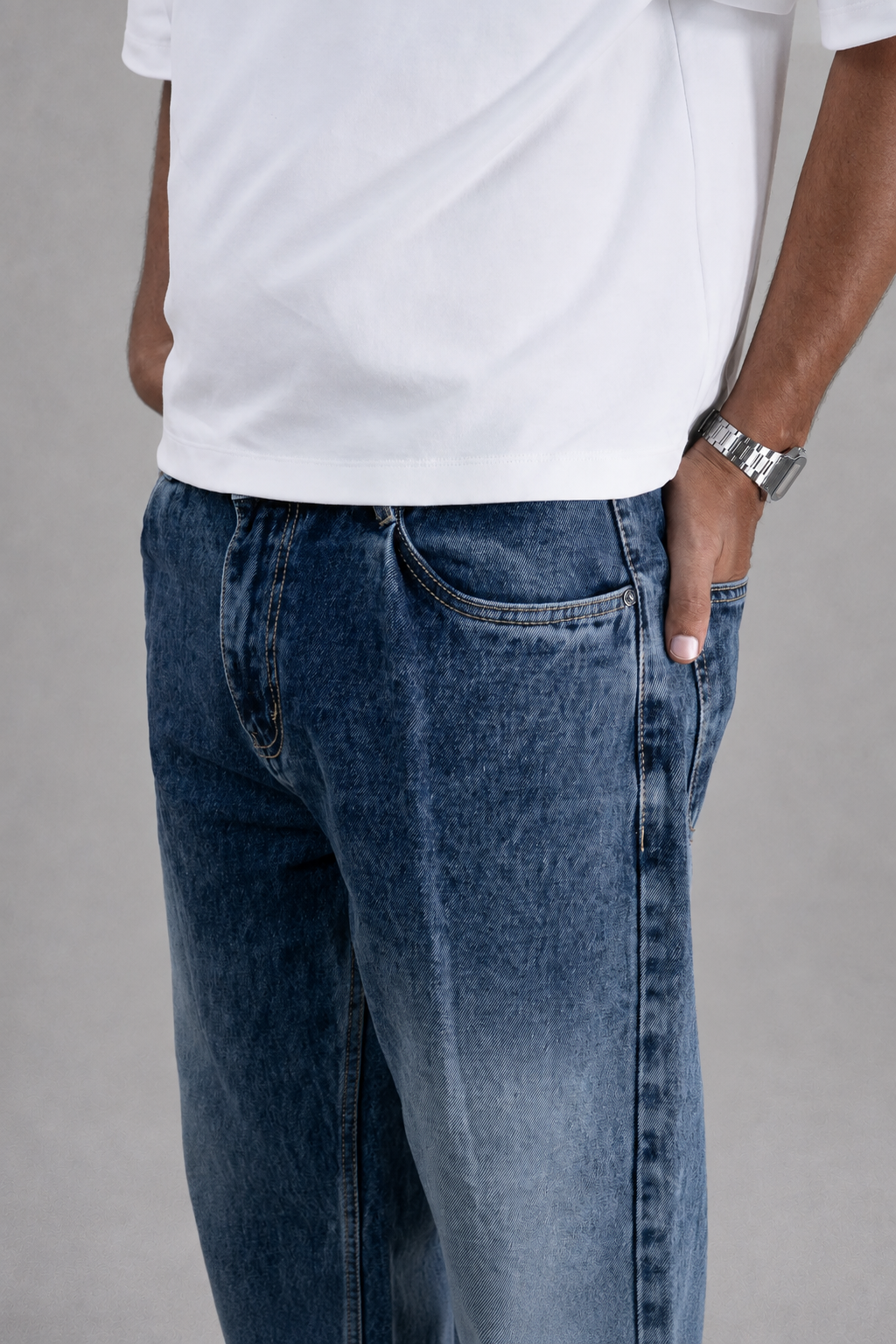 Pleat Game Baggy Jeans