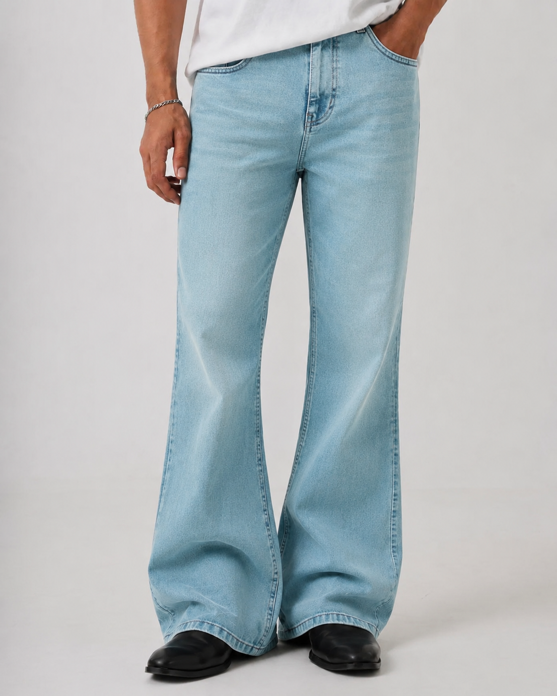 Classic Mist Blue Bootcut Jeans