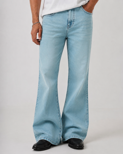 Classic Mist Blue Bootcut Jeans