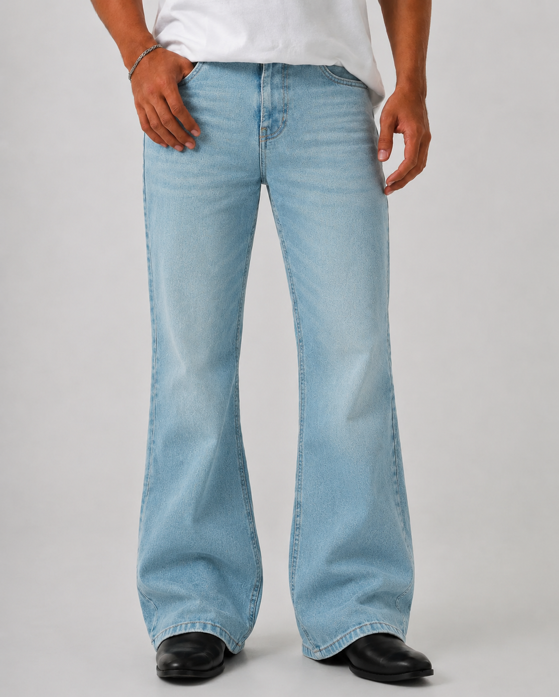 Classic Mist Blue Bootcut Jeans