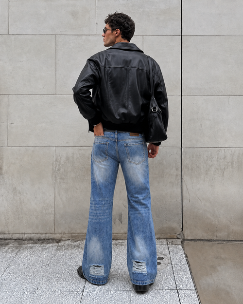 Air Washed Blue Bootcut Jeans