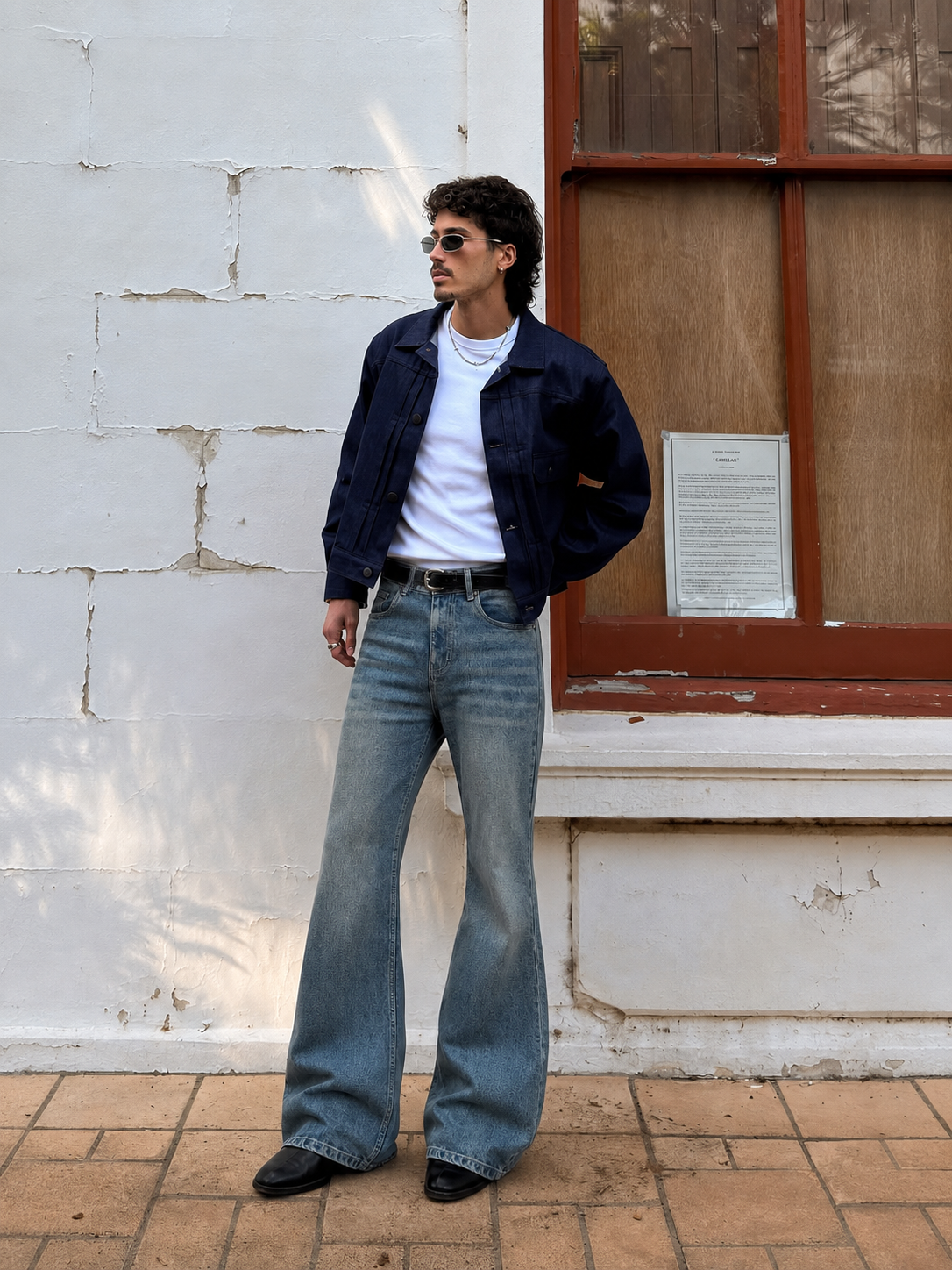 Blue Discipline Fade Flare Bootcut Jeans