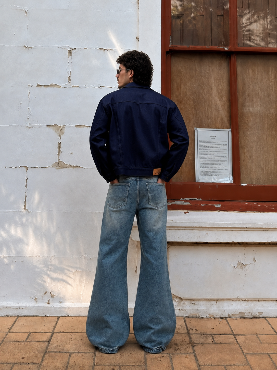 Blue Discipline Fade Flare Bootcut Jeans