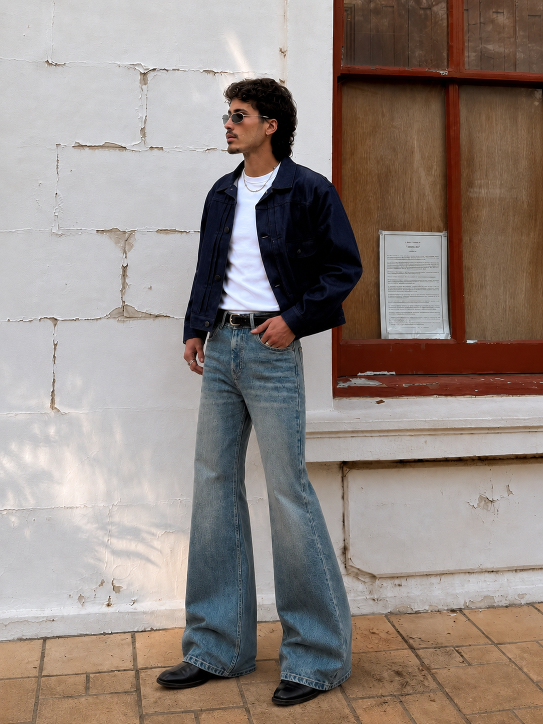 Blue Discipline Fade Flare Bootcut Jeans