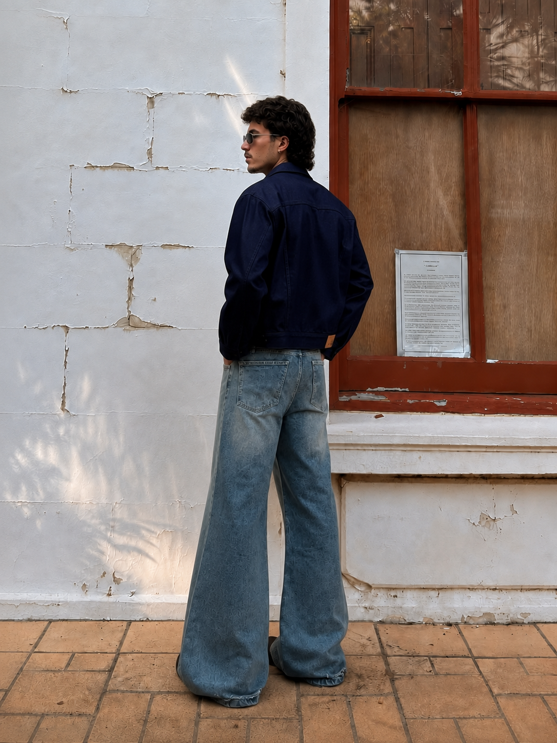 Blue Discipline Fade Flare Bootcut Jeans