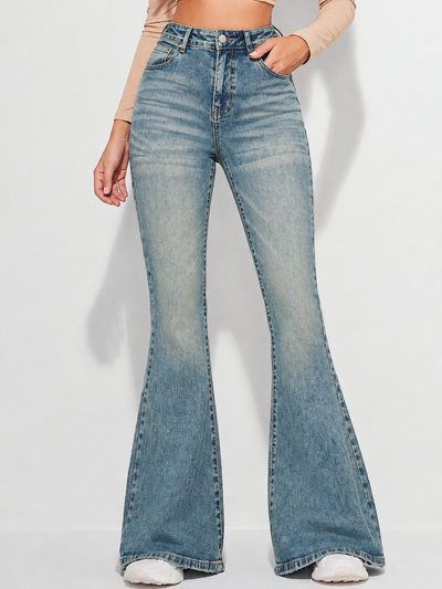 Blue Rinse Flare Fit Jeans
