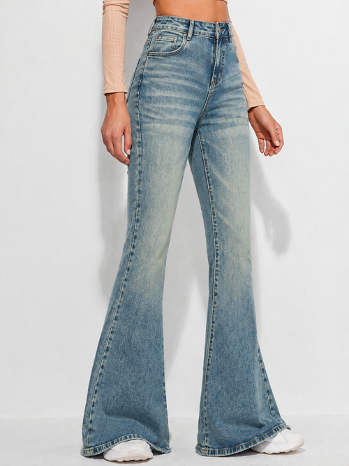Blue Rinse Flare Fit Jeans