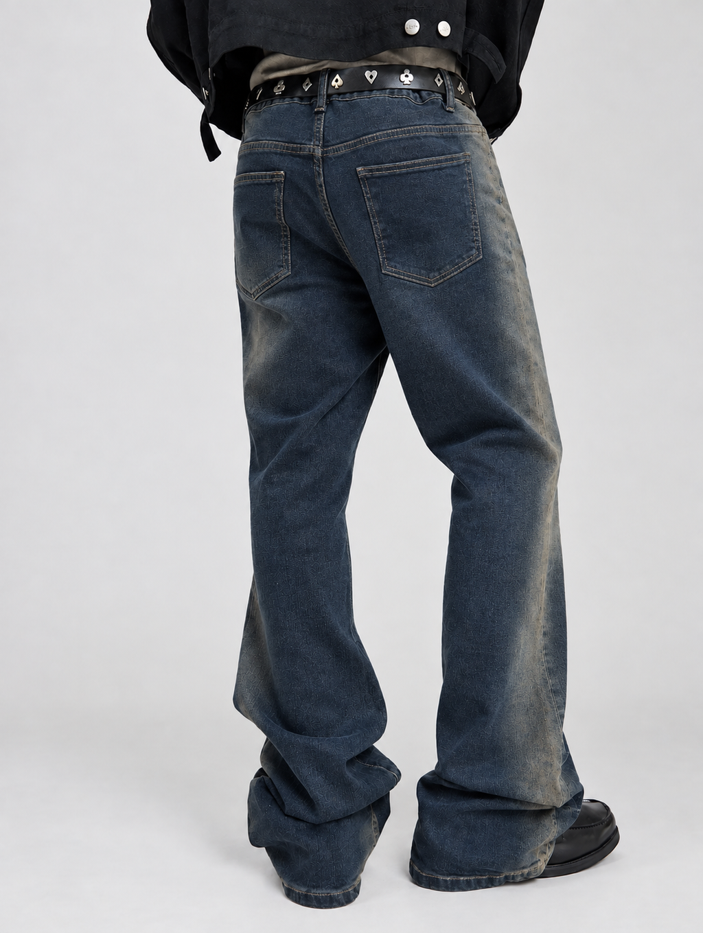Blue Axis Fade Slim Bootcut Jeans