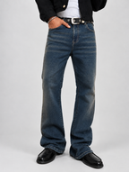 Blue Axis Fade Slim Bootcut Jeans