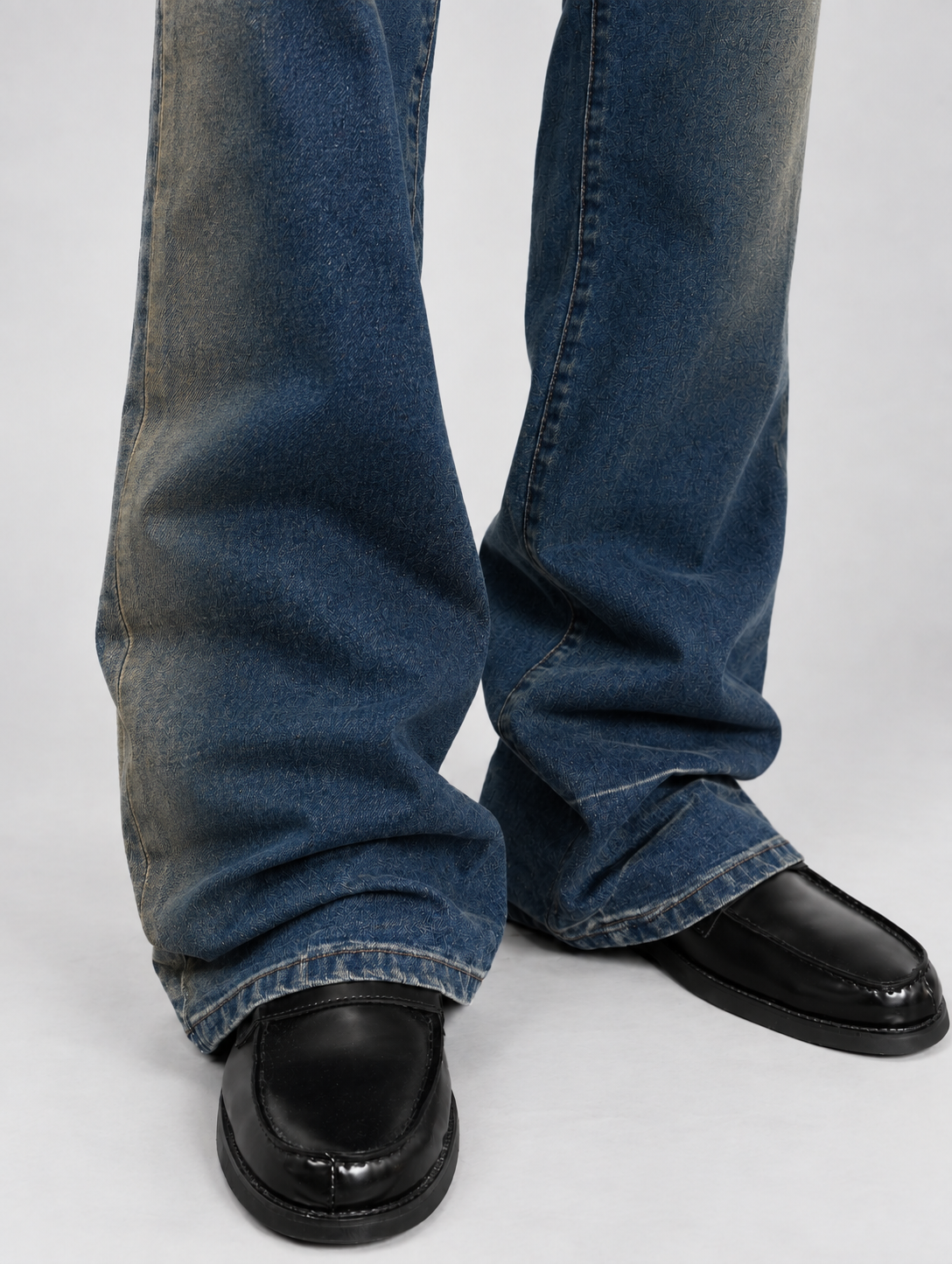 Blue Axis Fade Slim Bootcut Jeans