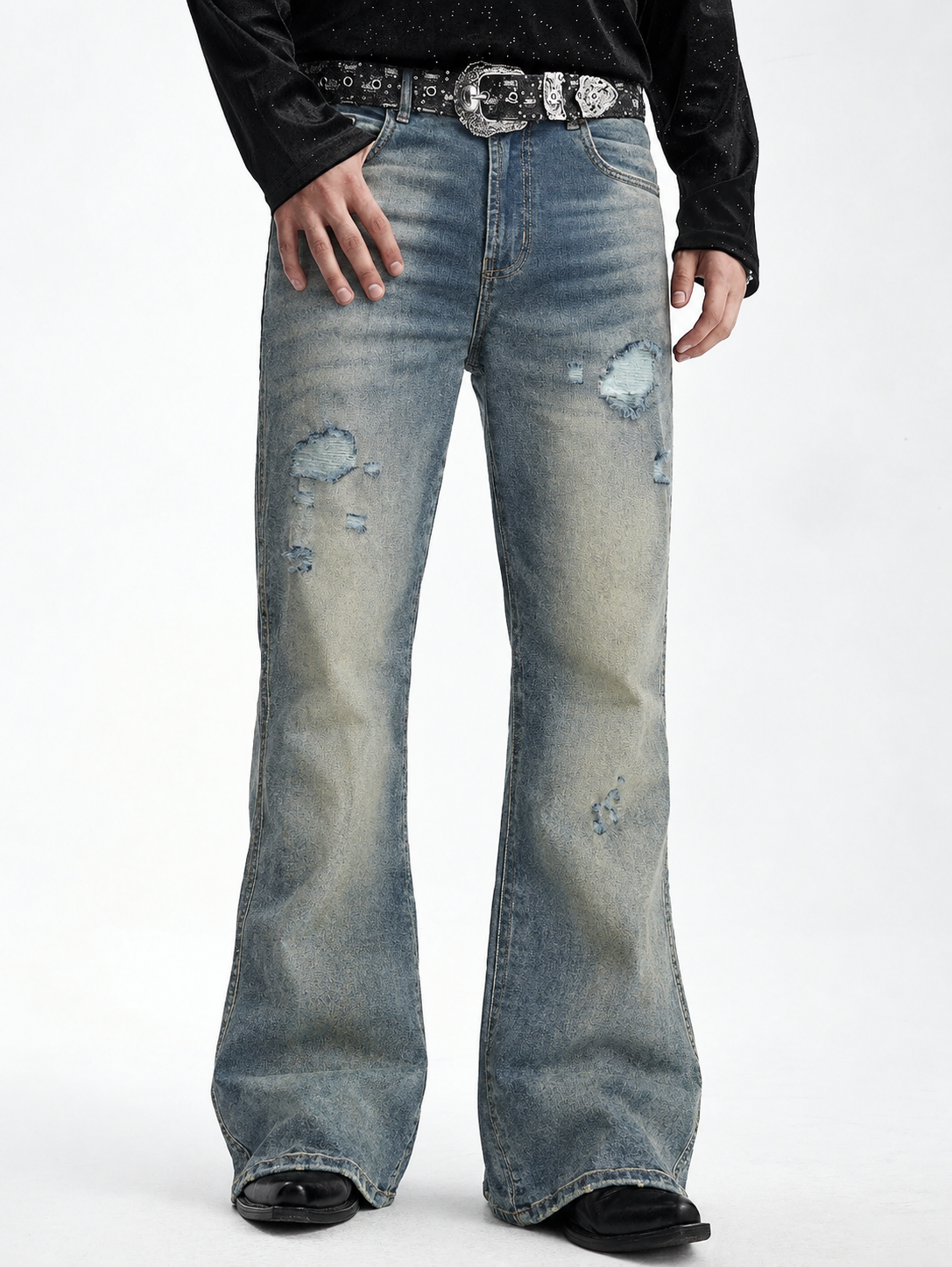 Vintage Fade Wash Bootcut Jeans