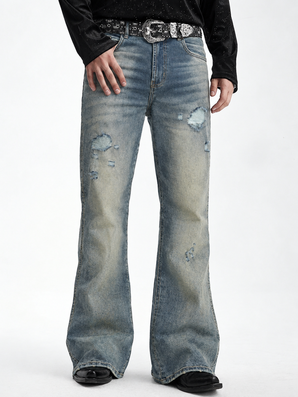 Vintage Fade Wash Bootcut Jeans