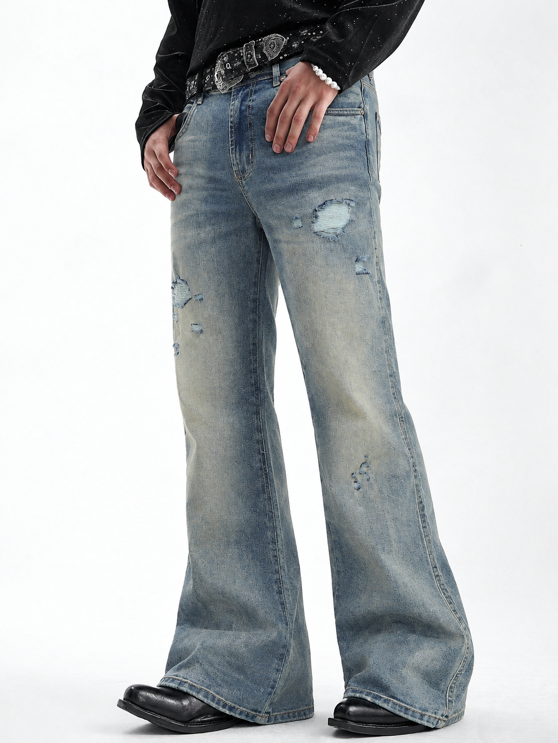 Vintage Fade Wash Bootcut Jeans