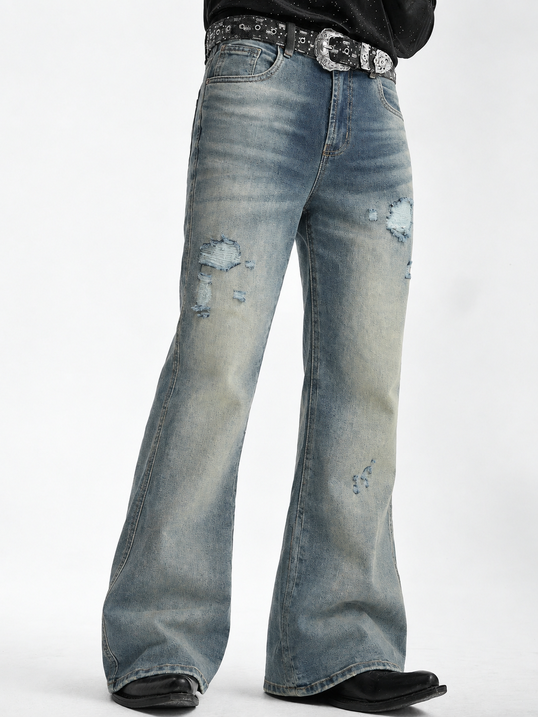 Vintage Fade Wash Bootcut Jeans