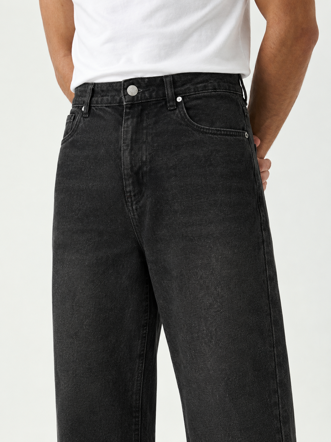 Tobacco Overdye Loose Straight Jeans
