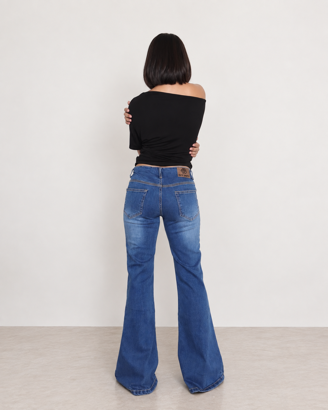 Blue Aura Low Waist Flare Jeans