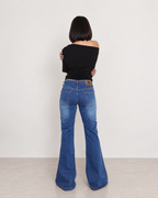 Blue Aura Low Waist Flare Jeans
