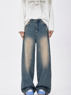 Teal Bronze Baggy Wide Leg Jeans
