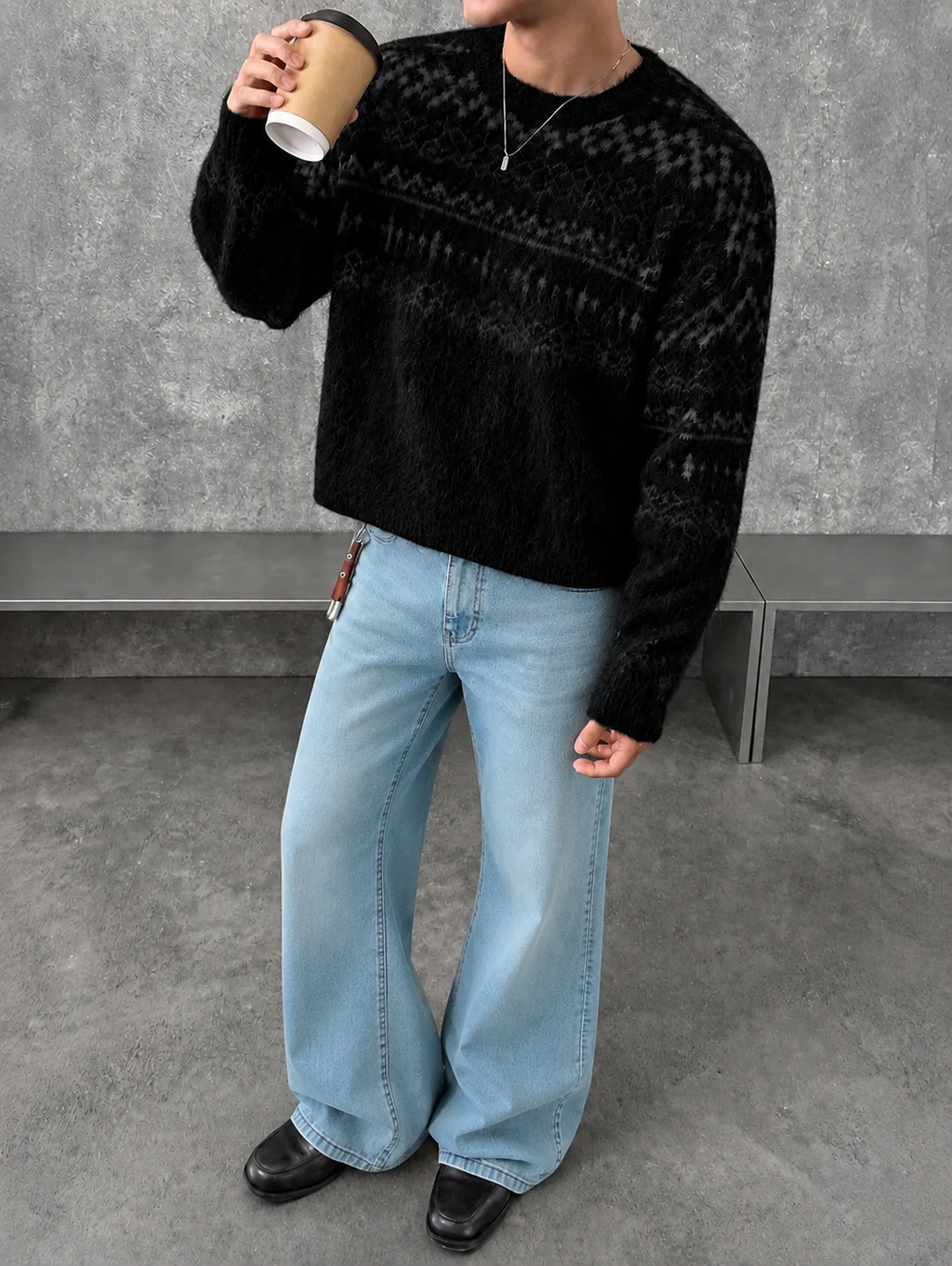Classic Mist Blue Bootcut Jeans
