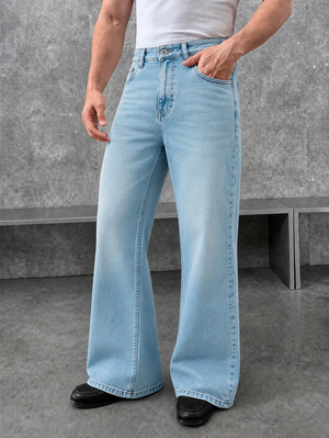 Classic Mist Blue Bootcut Jeans