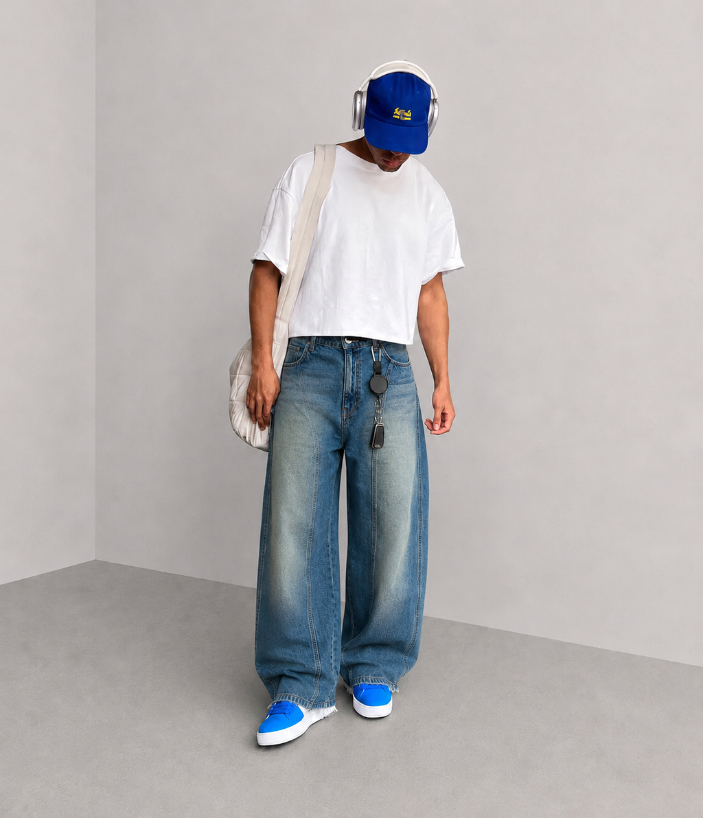 Heavy Collapse Edge Japan Baggy Jeans